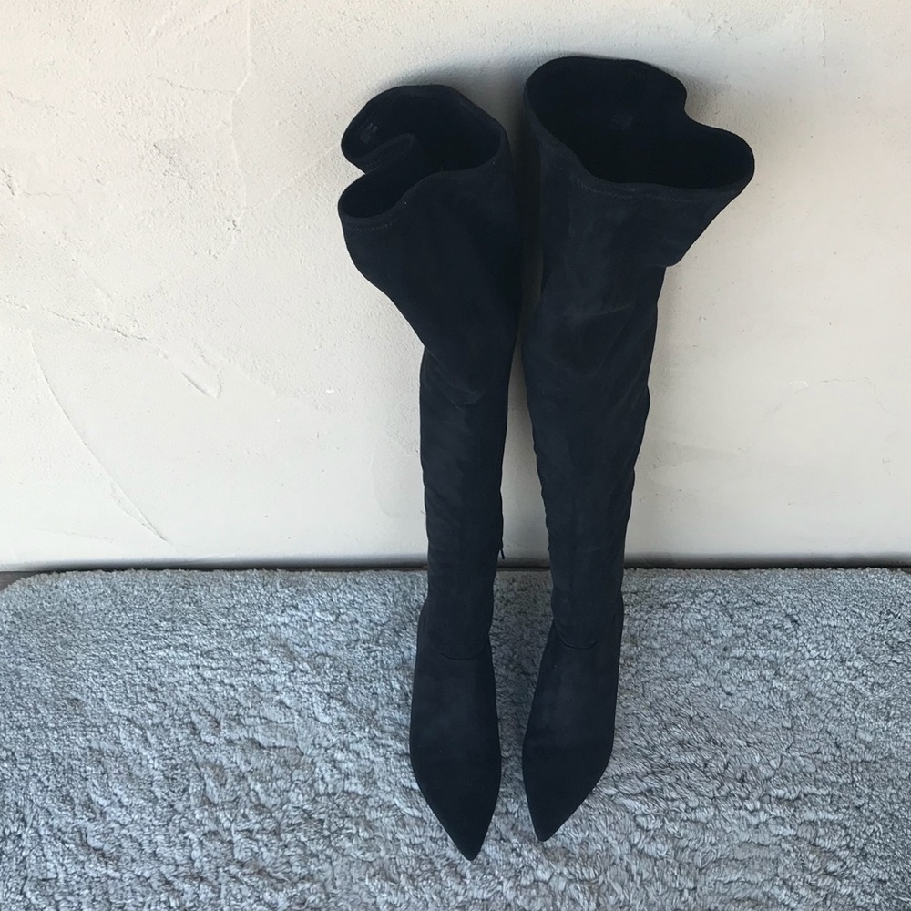 Aldo Beila over the knee boot black suede size 6